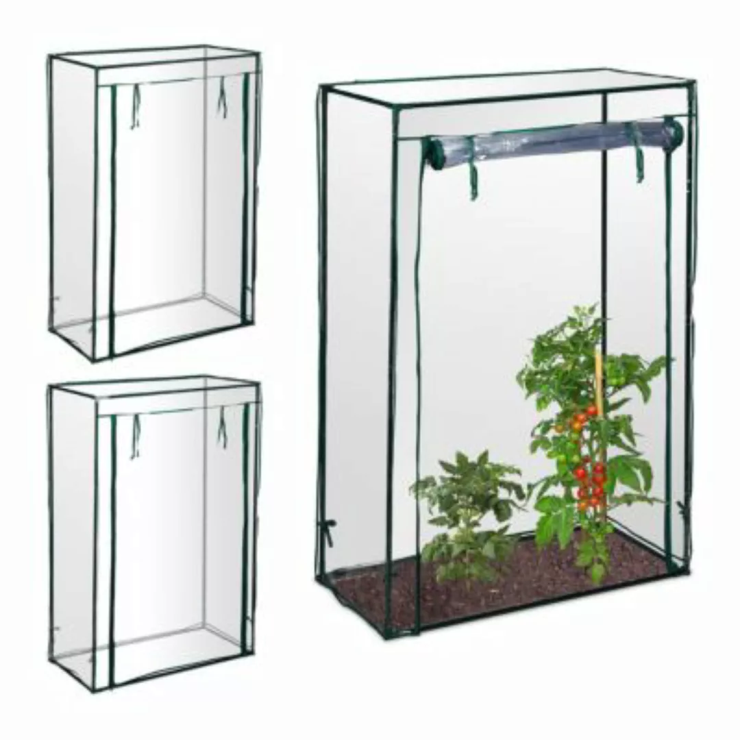 relaxdays 3 x Tomatengewächshaus PVC transparent günstig online kaufen