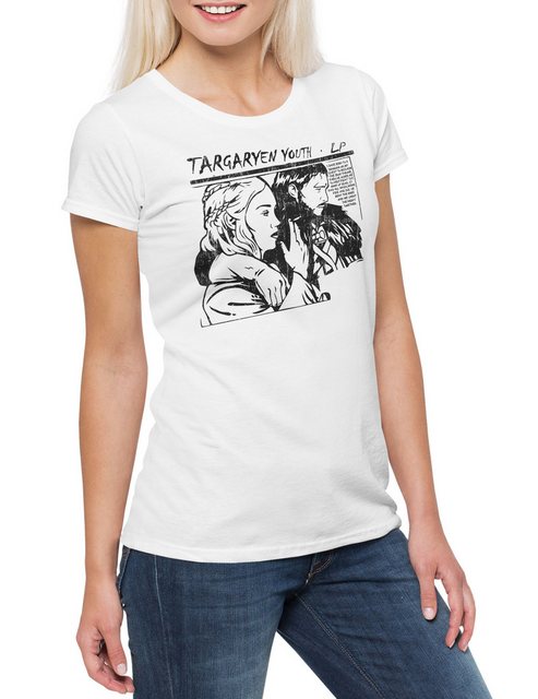 Urban Backwoods Print-Shirt Targaryen Youth Damen T-Shirt Game Of Sonic Mus günstig online kaufen