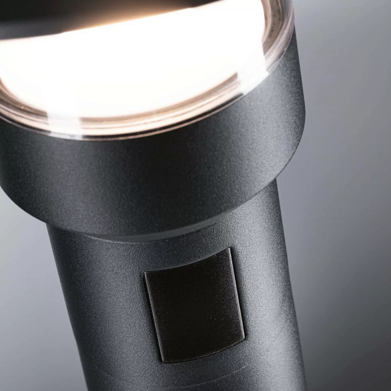 LED Pollerleuchte Sienna in Anthrazit und Transparent 9W 400lm IP44 mit Bew günstig online kaufen