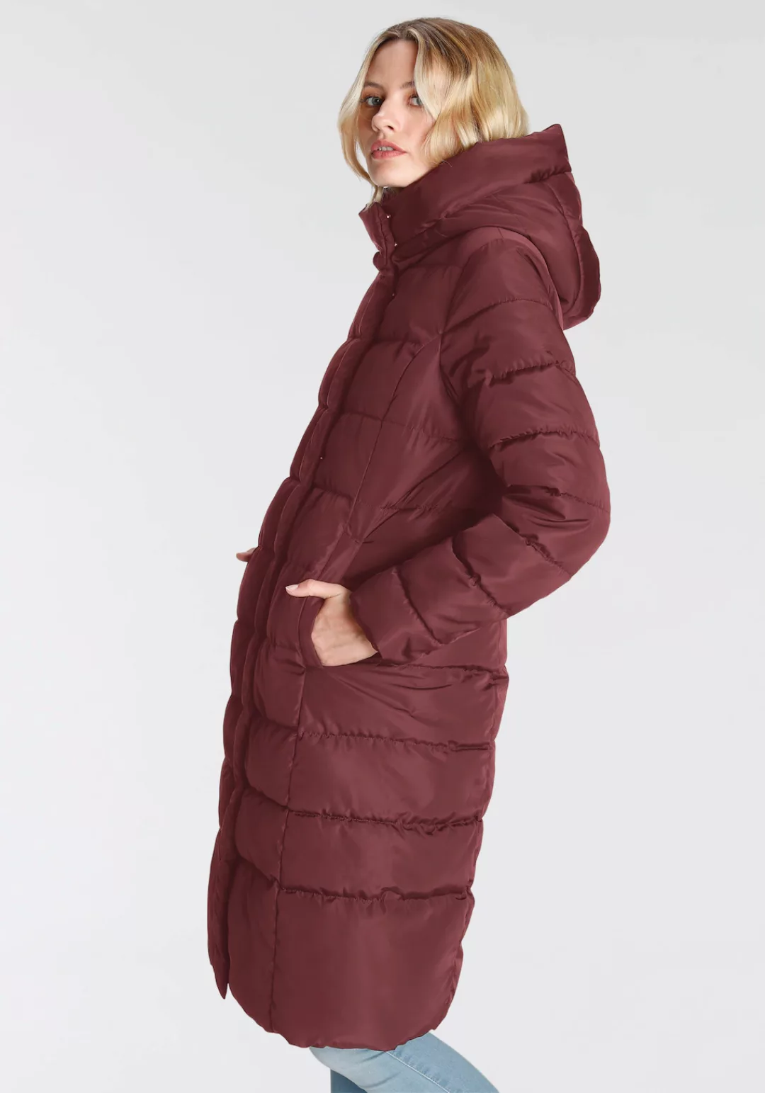 ONLY Steppmantel "ONLTINA PUFFER X LONG COAT OTW", mit Kapuze günstig online kaufen