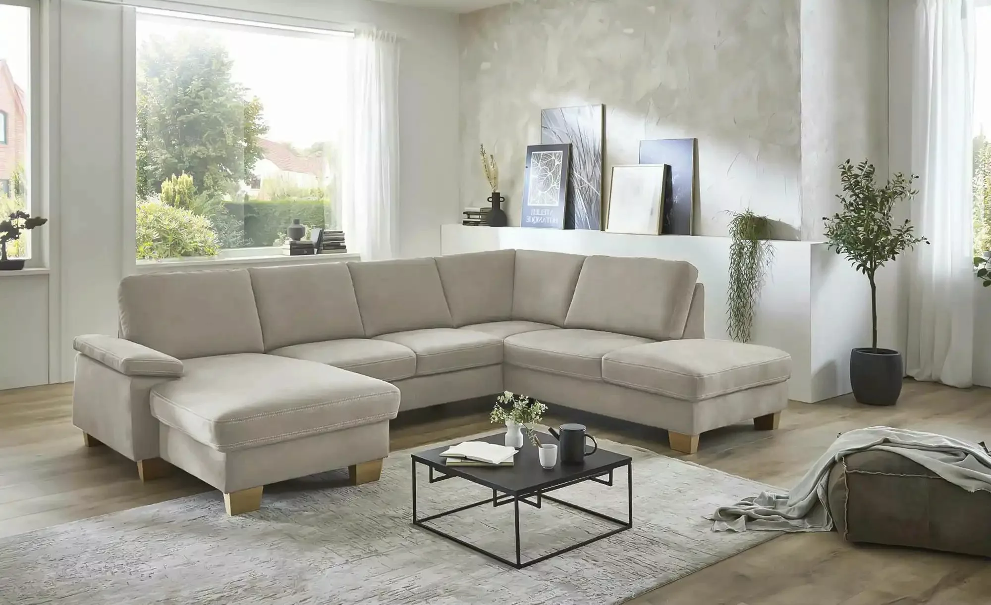 meinSofa Wohnlandschaft  Samu ¦ grau ¦ Maße (cm): B: 316 H: 90 T: 235 Polst günstig online kaufen