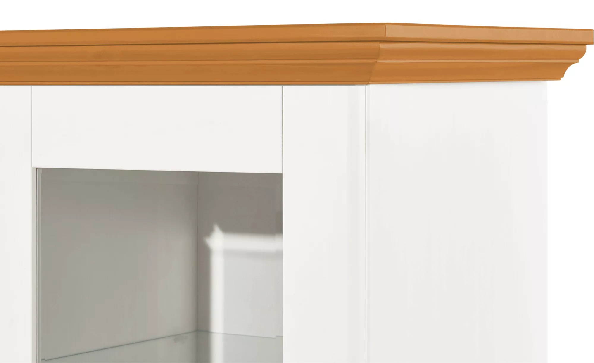 maison bleue Vitrinenaufsatz für Sideboard  Florian ¦ weiß ¦ Maße (cm): B: günstig online kaufen