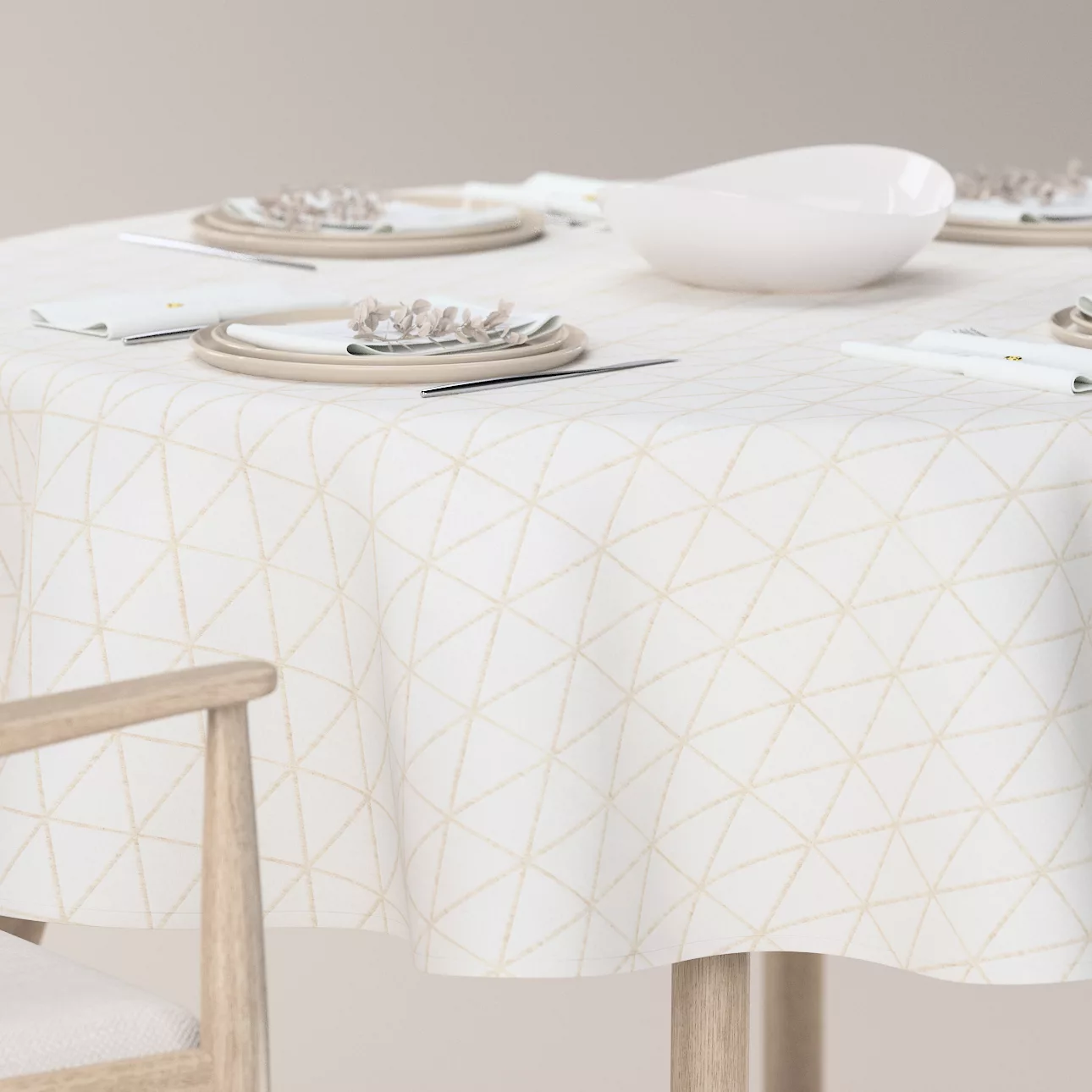 Runde Tischdecke, creme-beige, Sunny (143-94) günstig online kaufen