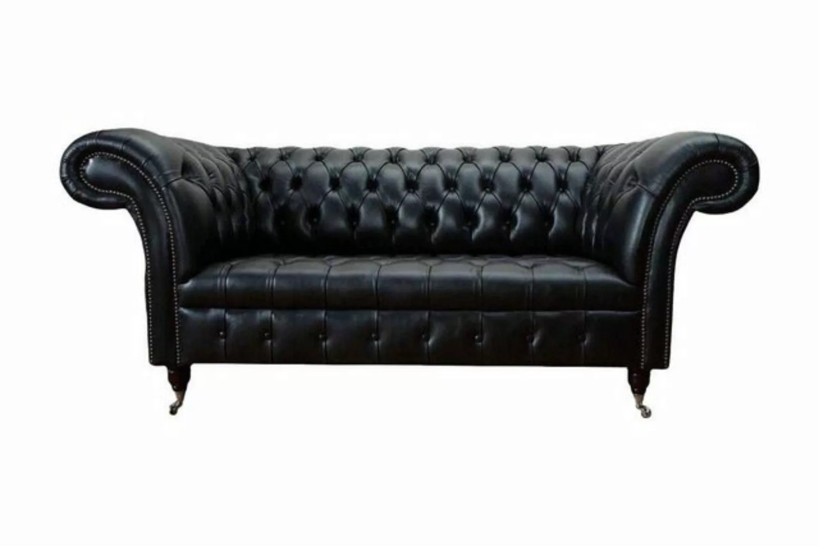 JVmoebel Sofa Dreisitzer Luxus Sofa 3 Sitzer Sofas Sitzer Leder Schwarz Che günstig online kaufen