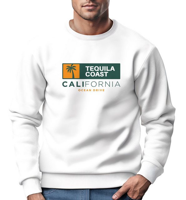 Neverless Sweatshirt Sweatshirt Herren Print California USA Tequila Coast A günstig online kaufen