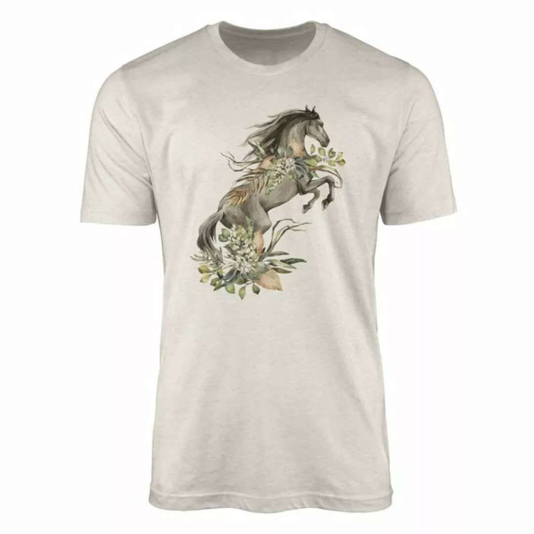 Sinus Art T-Shirt Herren Shirt 100% gekämmte Bio-Baumwolle T-Shirt Aquarell günstig online kaufen