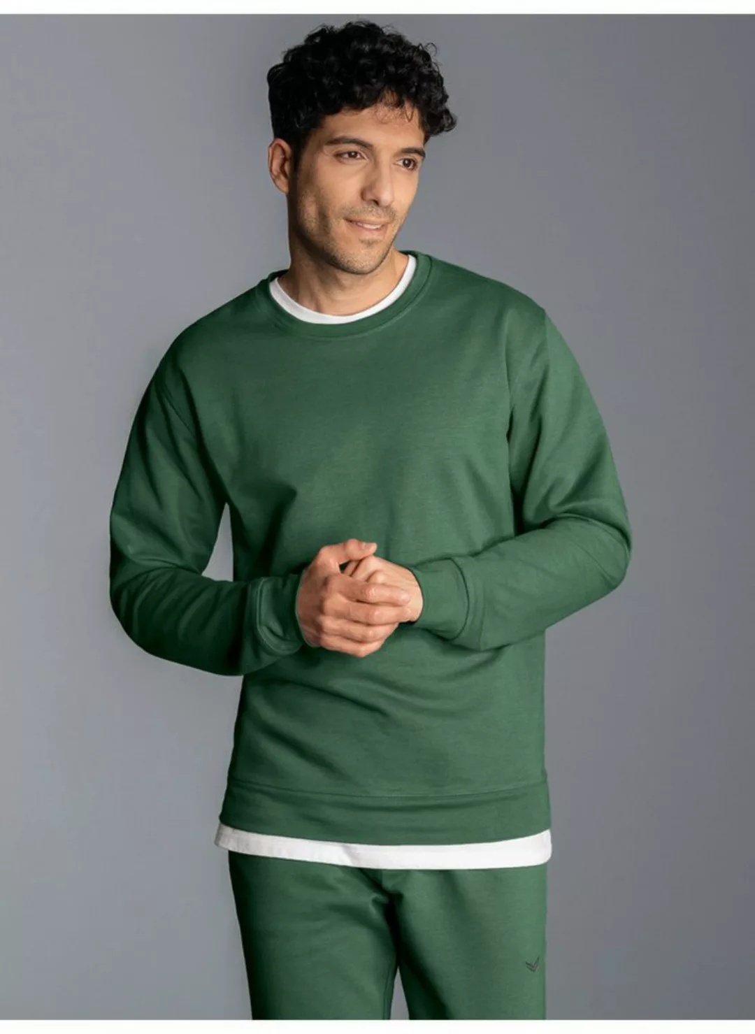 Trigema Sweatshirt TRIGEMA Sweatshirt aus Biobaumwolle günstig online kaufen