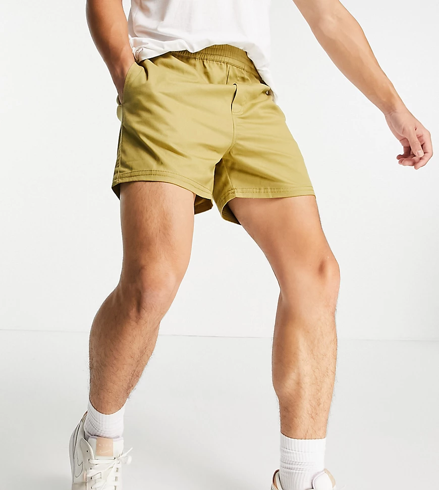 COLLUSION – Shorts aus Twill in Khaki-Grün günstig online kaufen