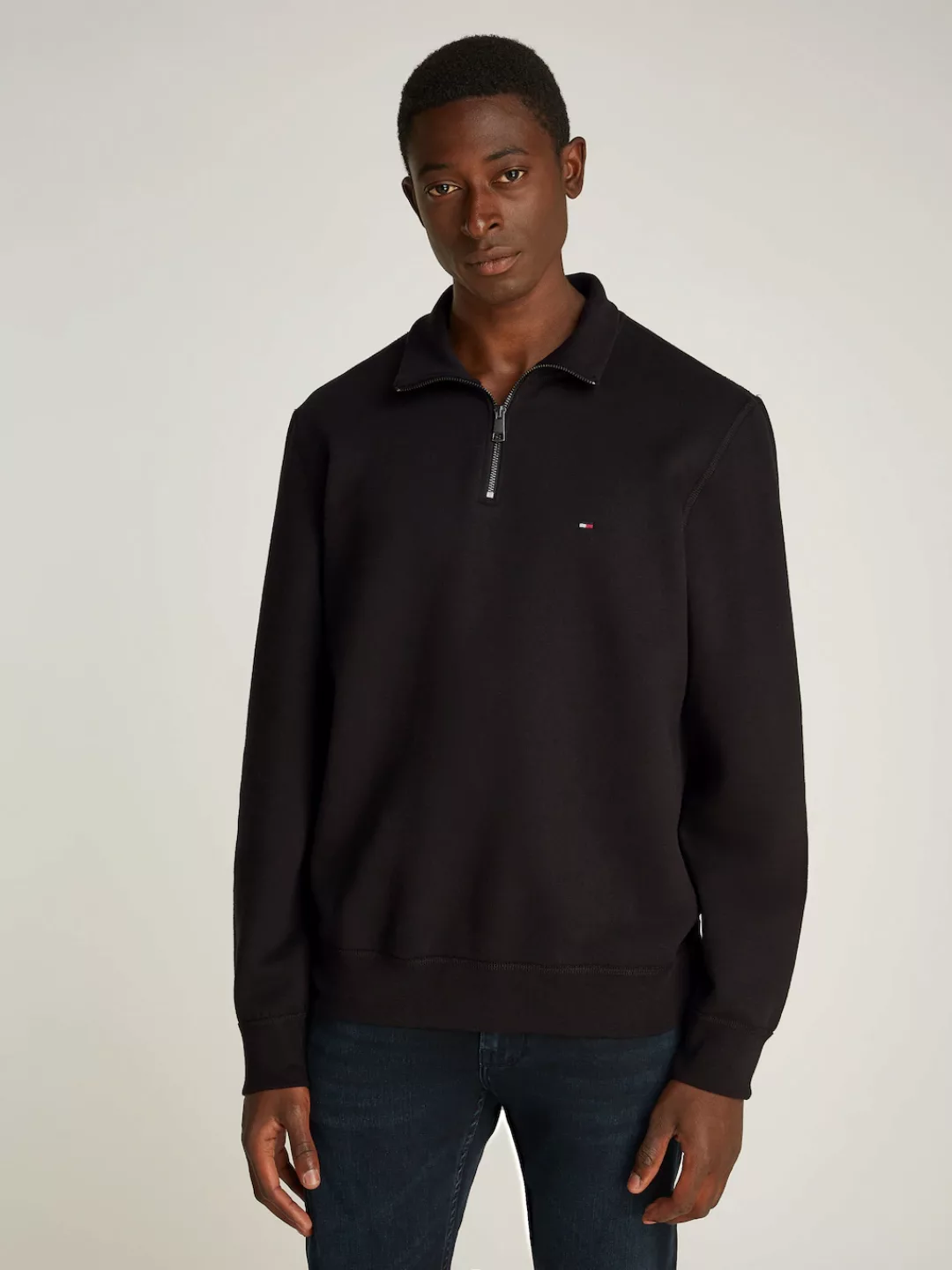 Tommy Hilfiger Sweatshirt "ESSENTIAL FLEECE 1/4 ZIP", mit Stehkragen günstig online kaufen