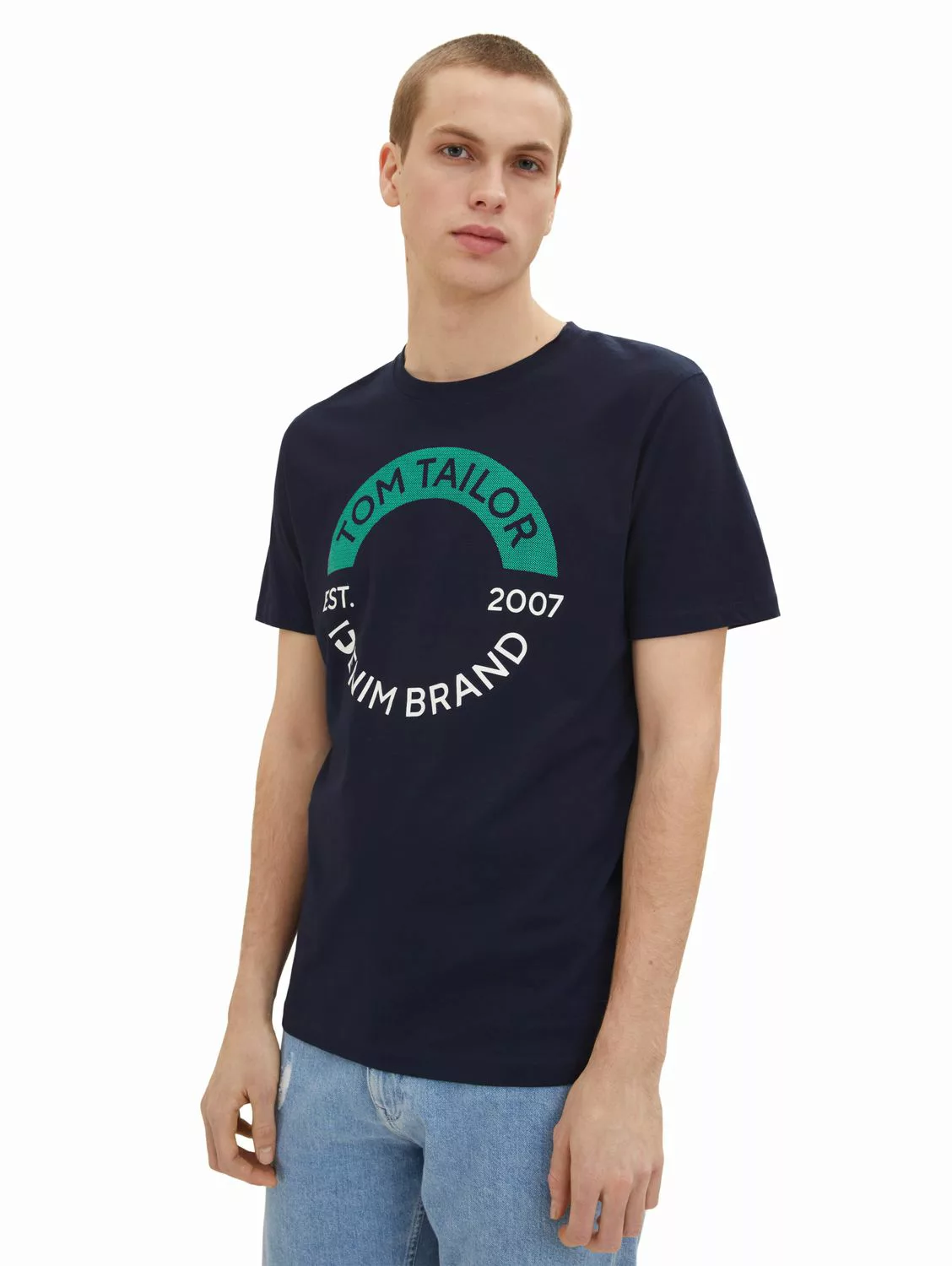 Tom Tailor Denim Herren T-Shirt PRINTED - Regular Fit günstig online kaufen