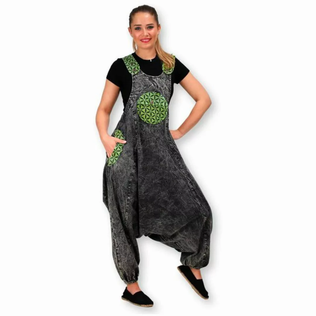 KUNST UND MAGIE Latzhose Hippie Latzhose Haremshose 70er Jumpsuit Overall B günstig online kaufen