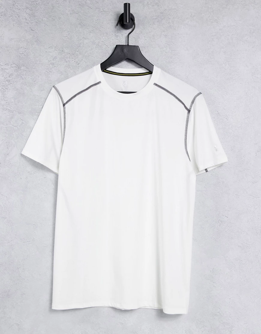 New Look – SPORT – Lauf-T-Shirt aus recyceltem Polyester in Weiß günstig online kaufen