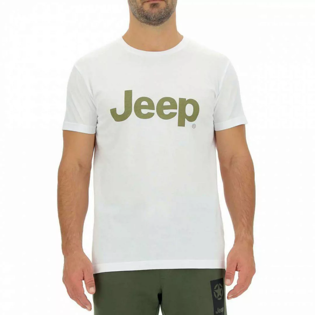 Jeep O102054w531 Kurzärmeliges T-shirt L White / Moss günstig online kaufen