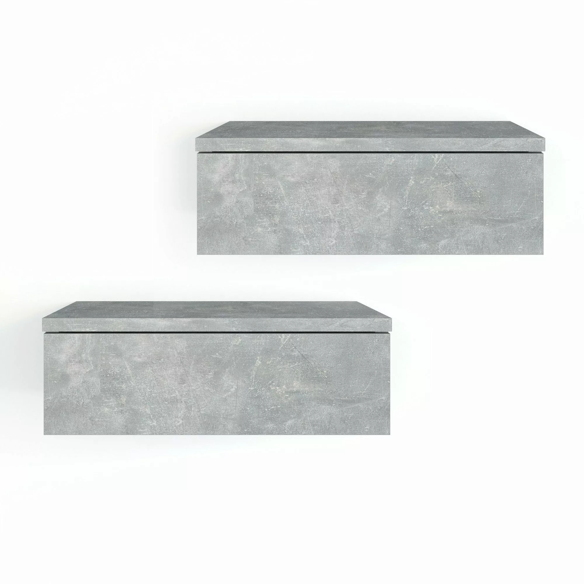 KOMTO Wandregal mit Schublade 2er Set günstig online kaufen
