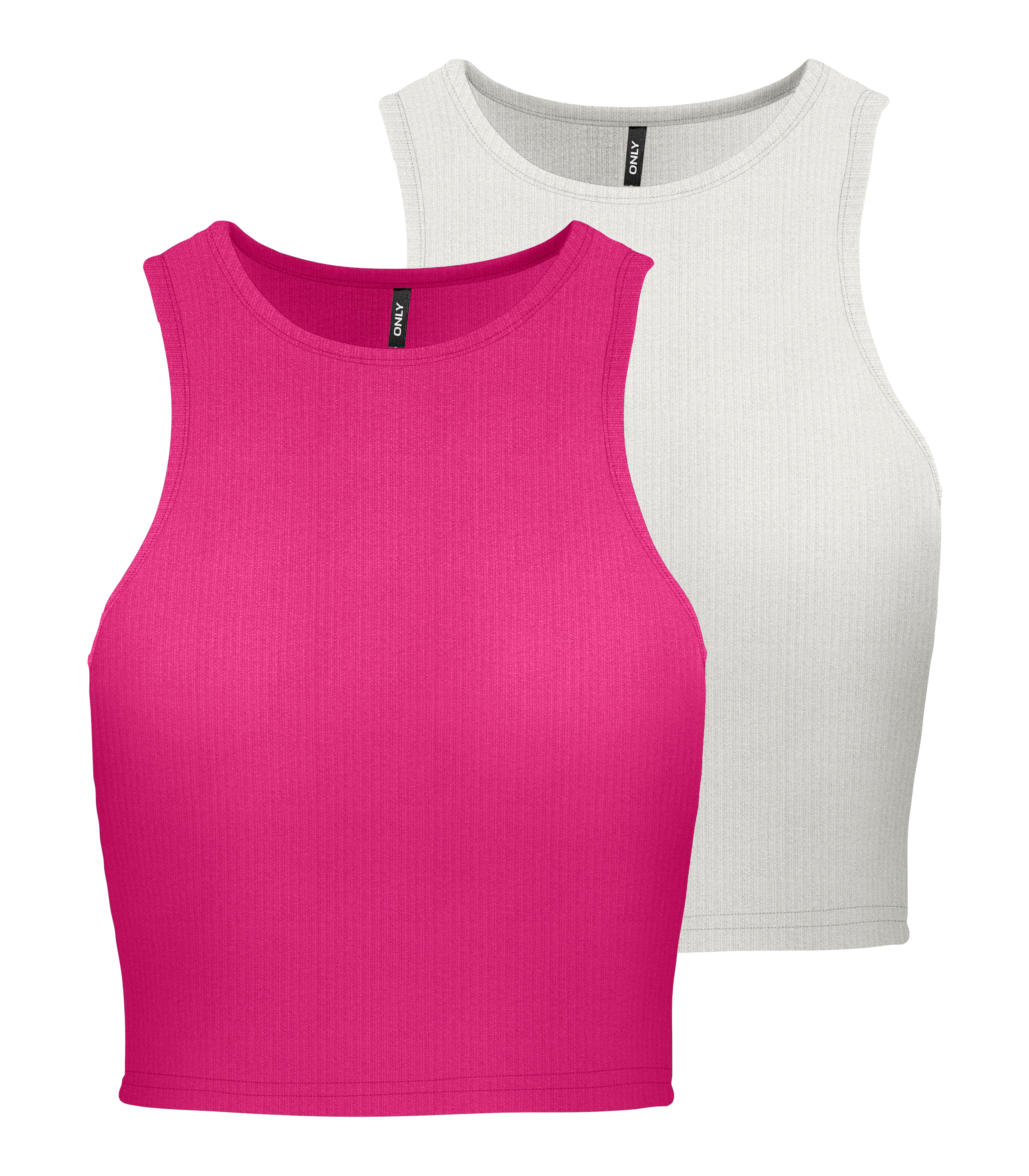 ONLY Crop-Top "ONLBELIA S/L CROP TOP CS JRS 2PACK", (Packung, 2 tlg.) günstig online kaufen
