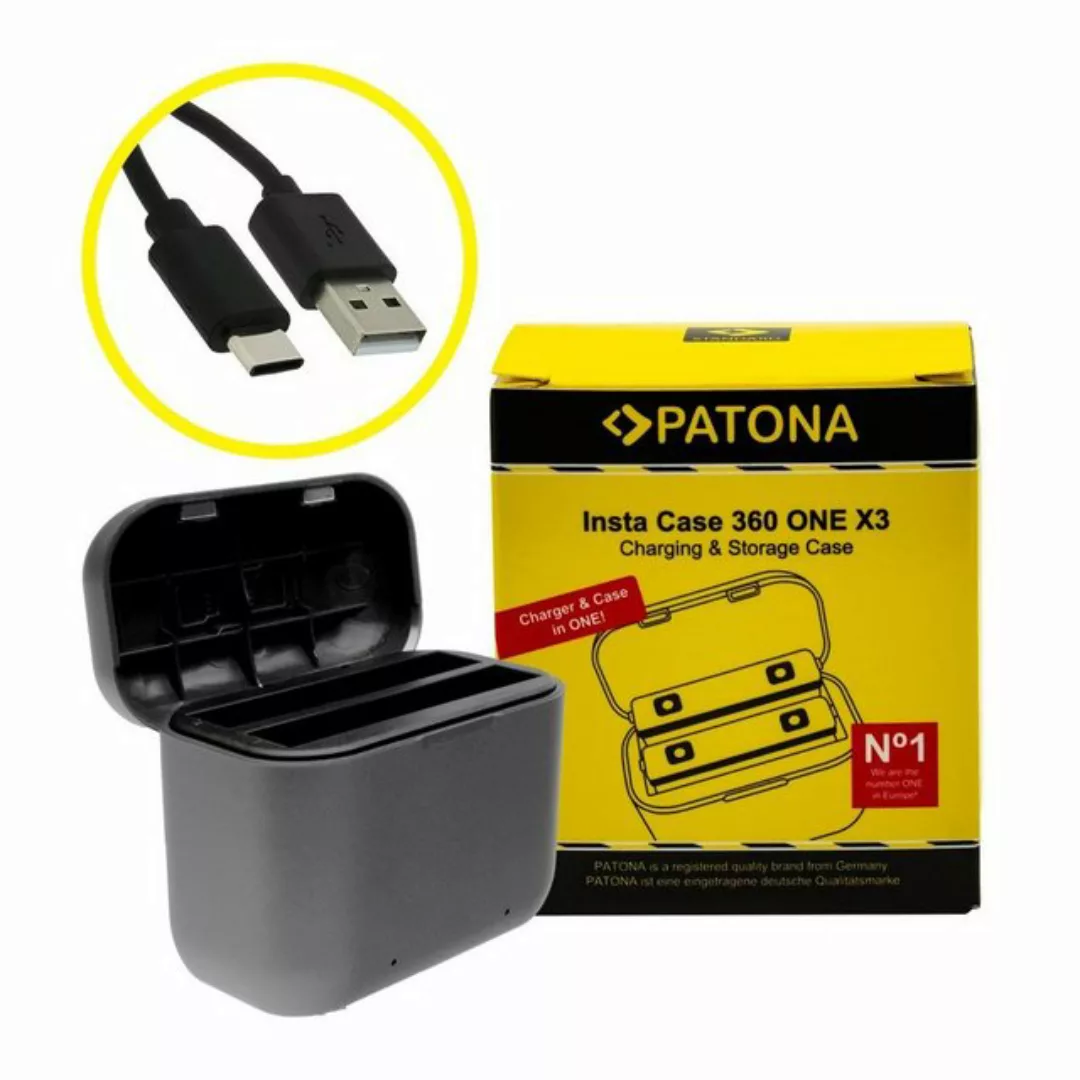 Patona Dual Ladebox für Insta 360 ONE X3 Kamera-Ladegerät (750,00 mA, 1-tlg günstig online kaufen