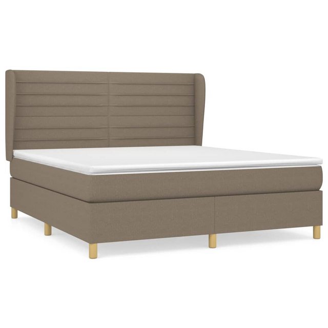 vidaXL Boxspringbett mit Matratze Taupe 160x200 cm Stoff1372641 günstig online kaufen