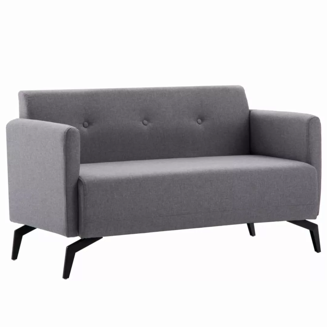 2-sitzer-sofa Stoffbezug 115 X 60 X 67 Cm Hellgrau günstig online kaufen