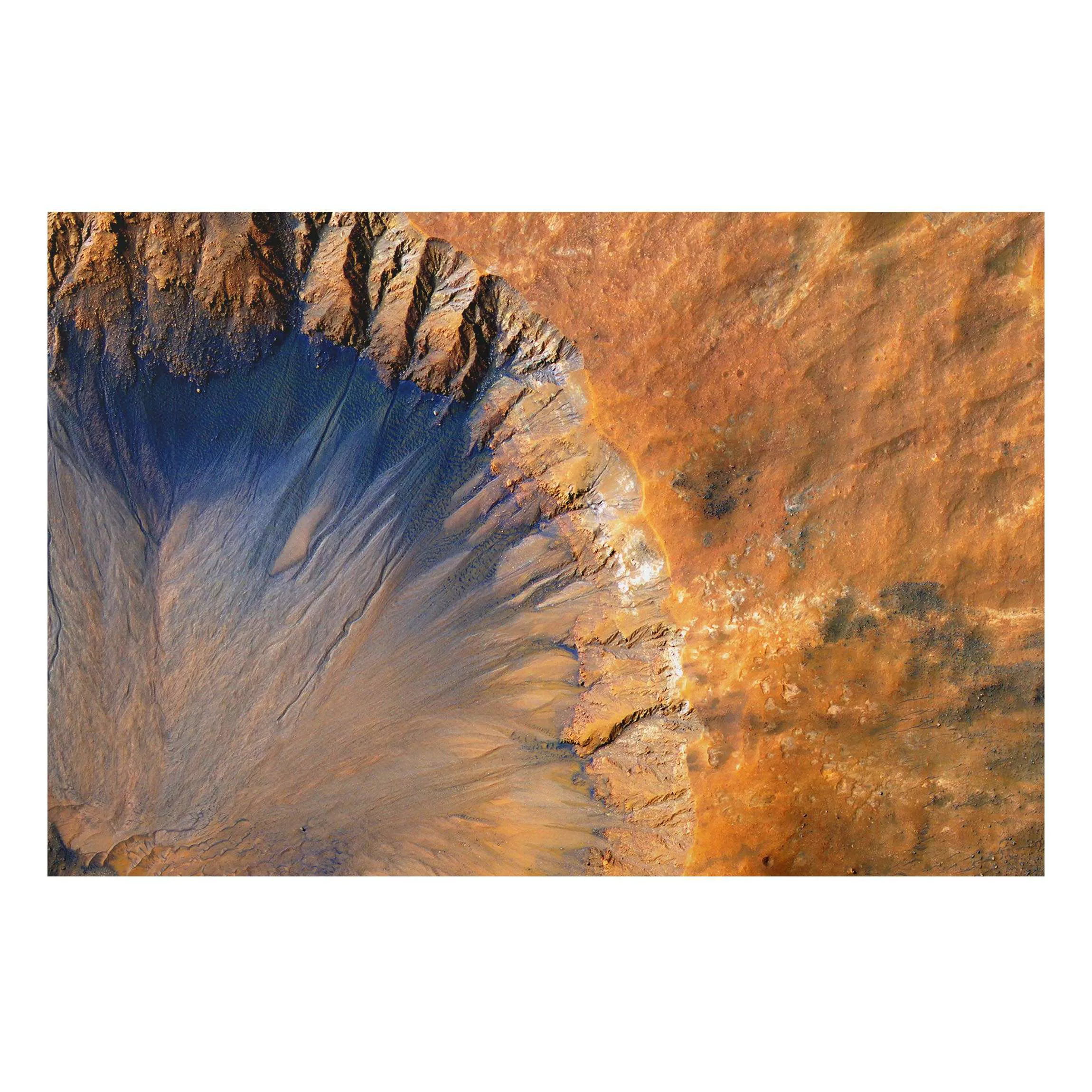Alu-Dibond Bild NASA Fotografie Marskrater günstig online kaufen