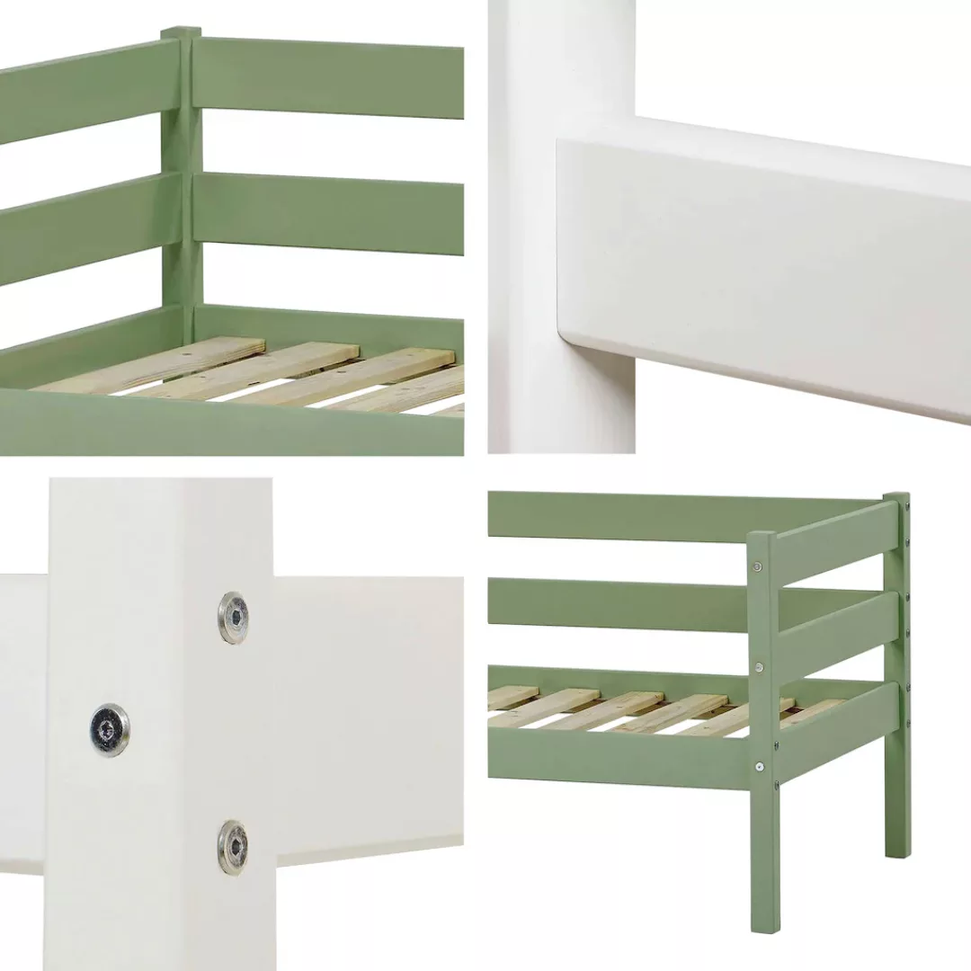 Hoppekids Einzelbett "ECO Comfort", (Set), mit Rollrost in 8 Farben, wahlwe günstig online kaufen
