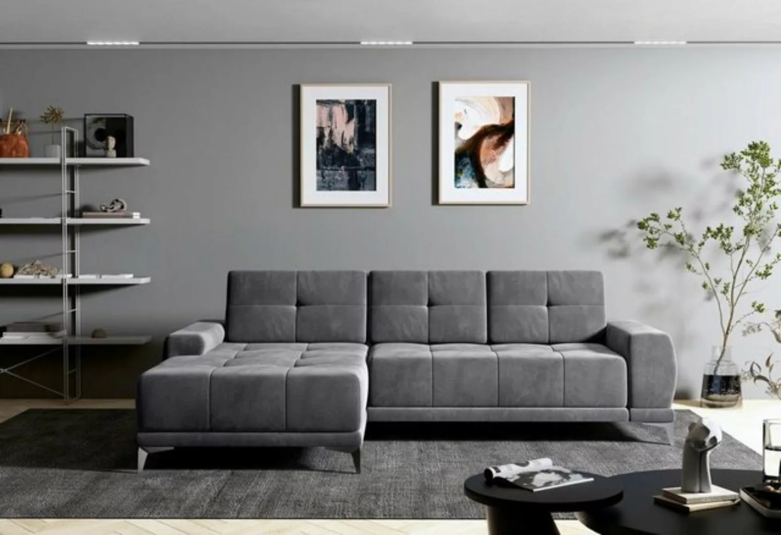 JVmoebel Ecksofa, Ecksofa Sofa Couch Polster Leder Eck Sofas Garnitur Desig günstig online kaufen