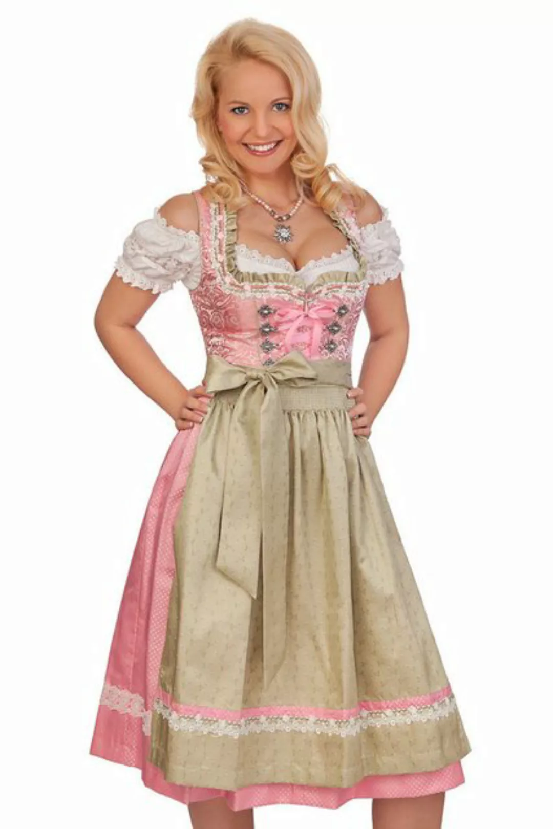 KRÜGER COLLECTION Dirndl Midi Dirndl 2tlg. - HEDI - rosé günstig online kaufen