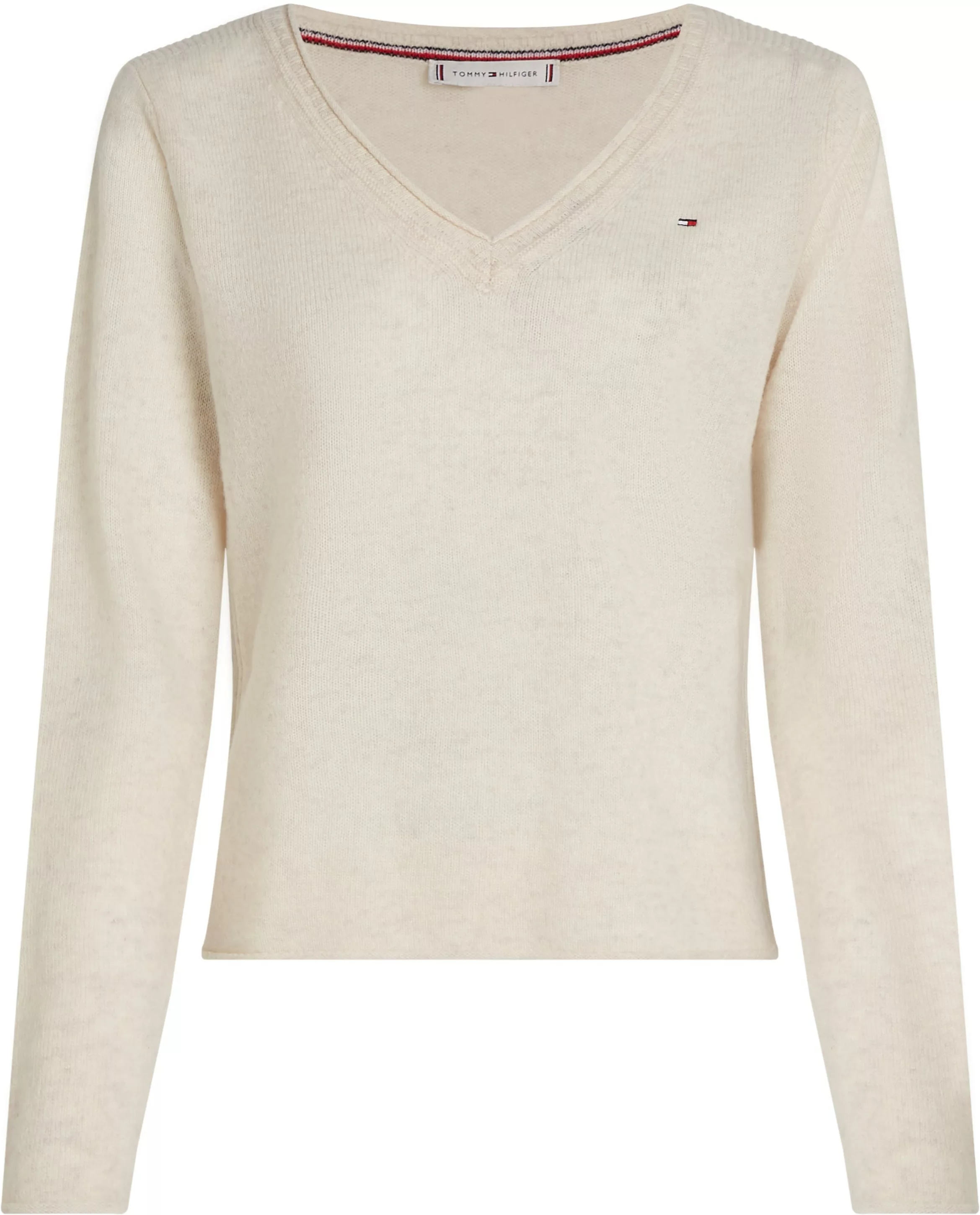 Tommy Hilfiger Strickpullover "SOFT WOOL V-NK SWEATER", mit V-Ausschnitt au günstig online kaufen