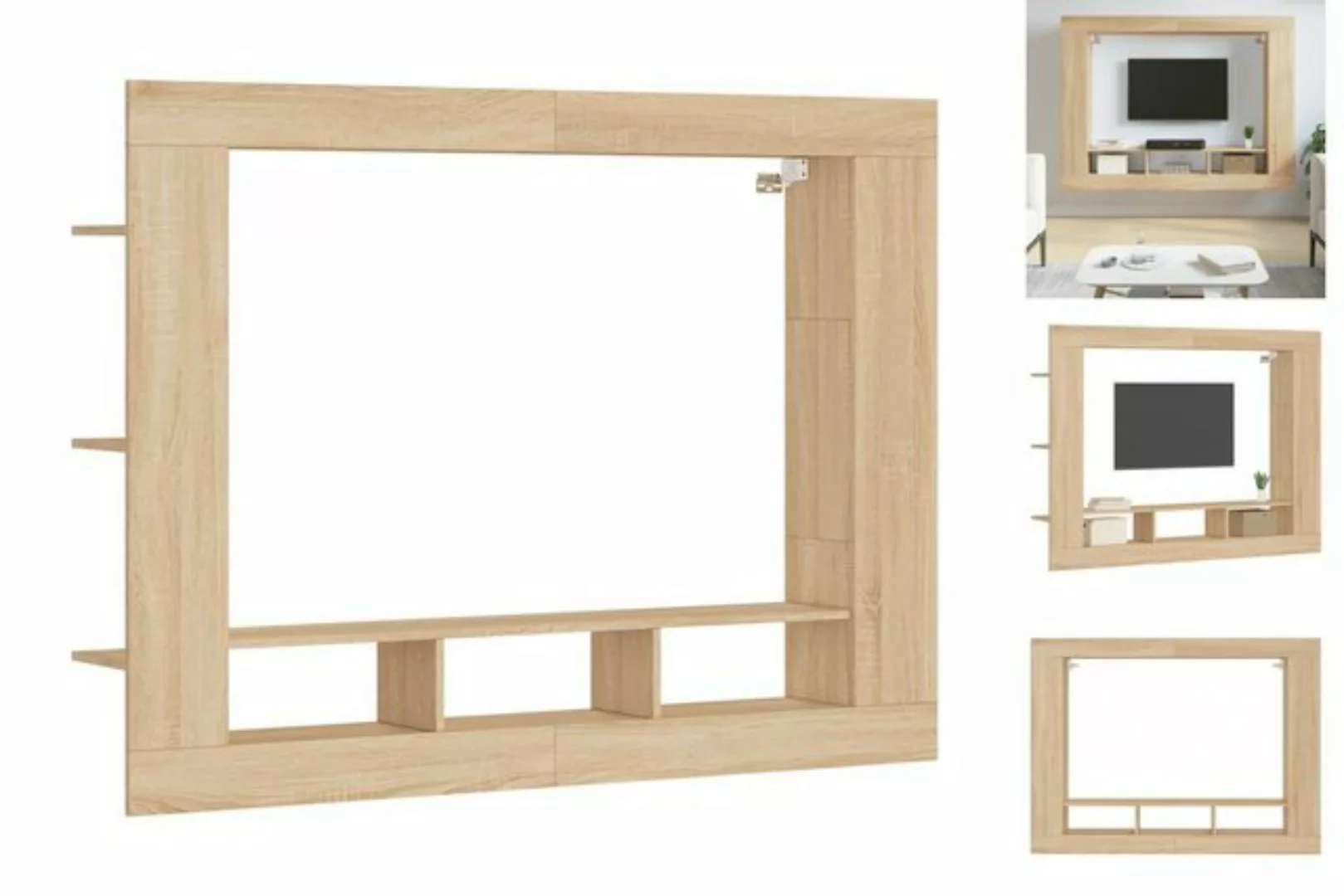 vidaXL TV-Schrank Entertainment Center TV Schrank Wohnwand Sonoma Eiche 152 günstig online kaufen