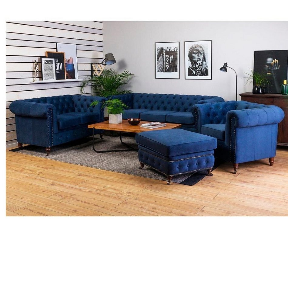 Xlmoebel Sofa Neue Dreisitzer-Polstercouch Chesterfield für das Wohnzimmer. günstig online kaufen