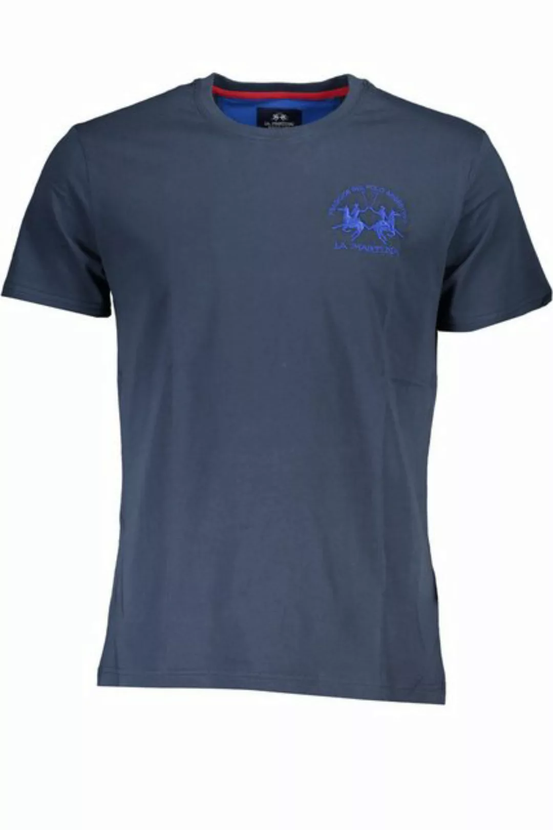 La Martina T-Shirt Herren T-Shirt Blau mit Stickerei: Regular Fit günstig online kaufen