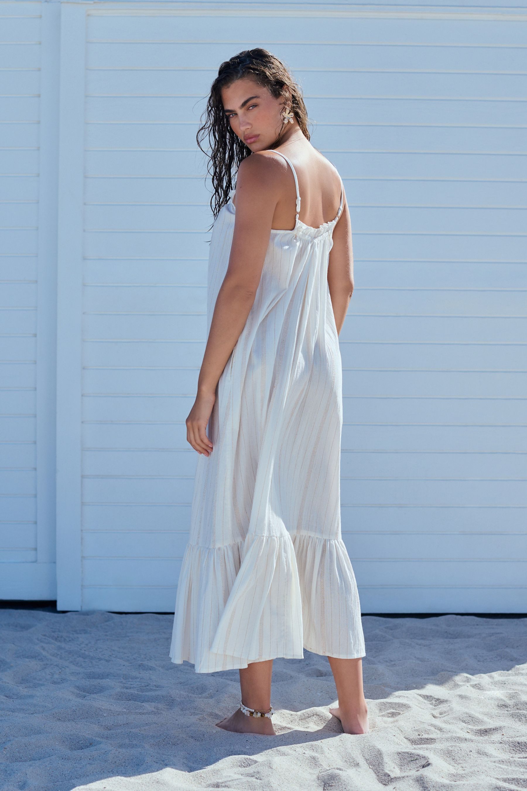 Next Strandkleid Weites Maxikleid aus 100 % günstig online kaufen