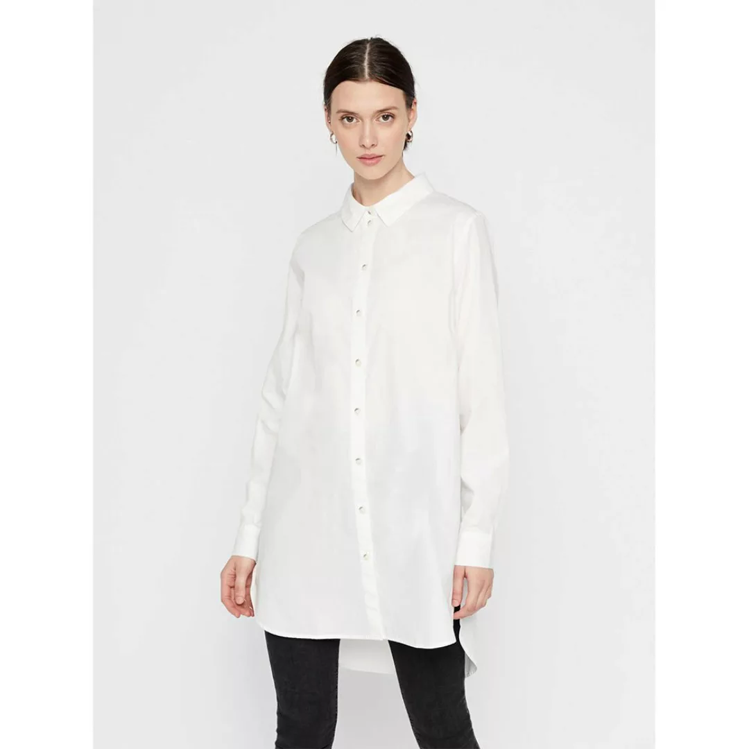 PIECES Lange Hemd Damen White günstig online kaufen