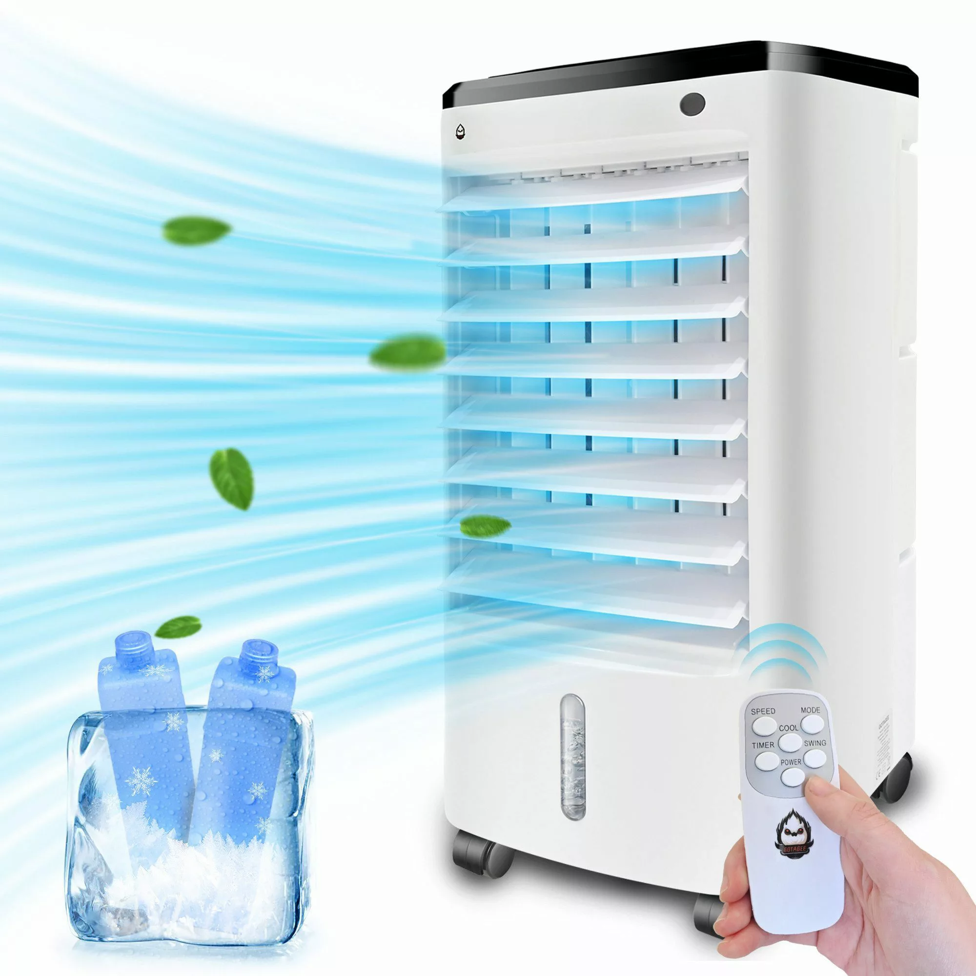 Gotagee Ventilatorkombigerät Fernbedienung Turmventilator 12H Timer günstig online kaufen