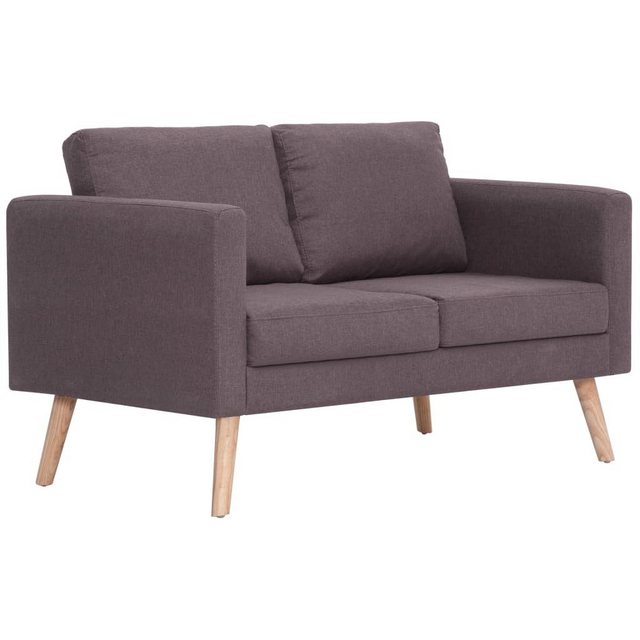 vidaXL Sofa 2-Sitzer-Sofa Stoff Taupe Couch günstig online kaufen