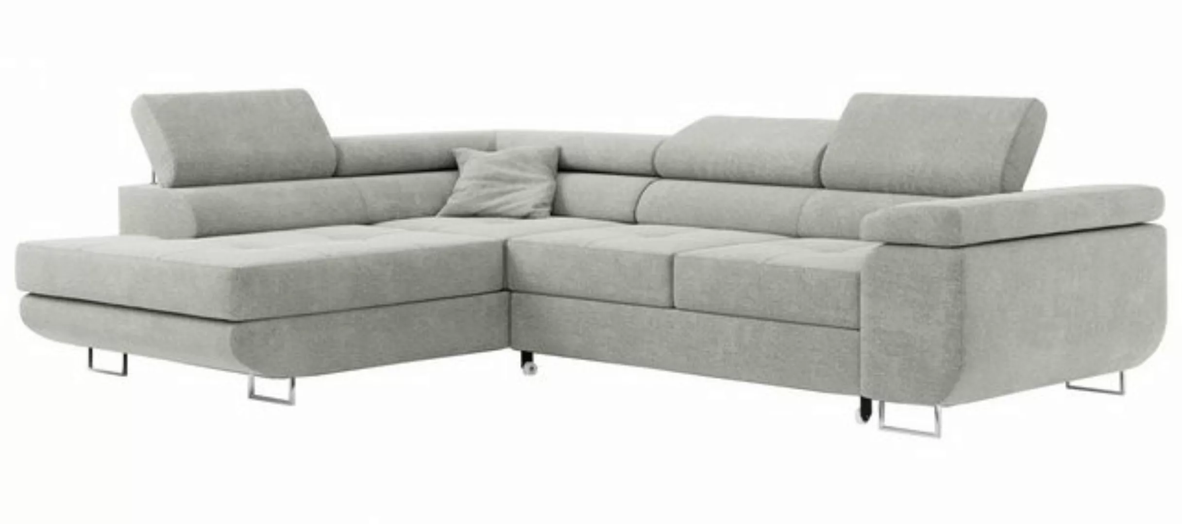 MKS MÖBEL Ecksofa GUSTAW-L, Set, Wellenfedern, T30-Schaum, Bettkasten, Kopf günstig online kaufen