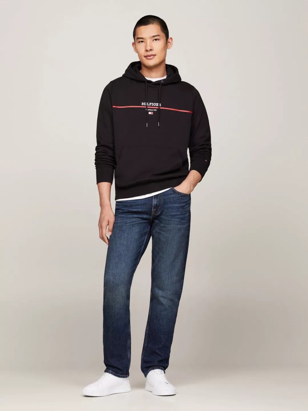 Tommy Hilfiger Hoodie HILFIGER STRIPE TERRY HOODY günstig online kaufen