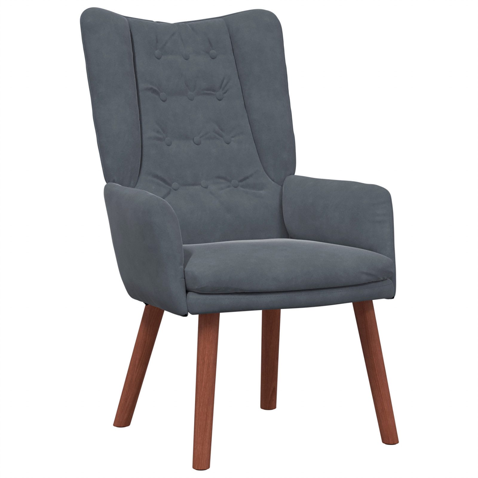 vidaXL Sessel Relaxsessel Dunkelgrau Samt (1-St) günstig online kaufen