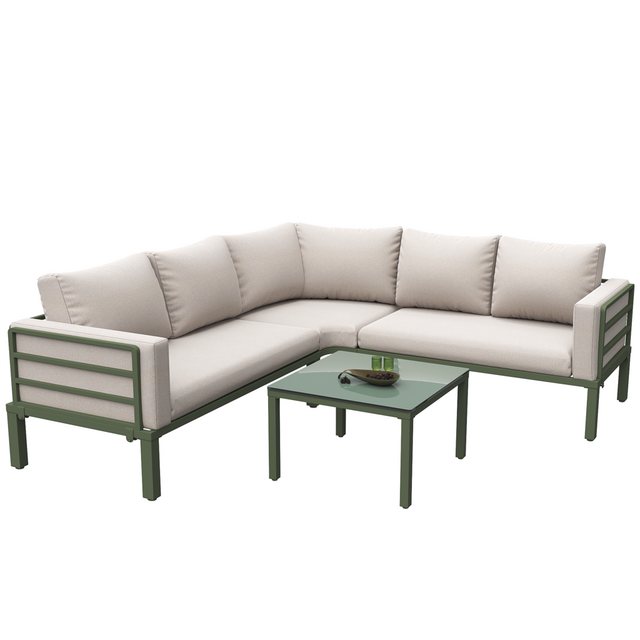 HAUSS SPOLE Sofa Gartenmöbel-Set verzinkter Eisenrahmen, mit verstellbaren günstig online kaufen