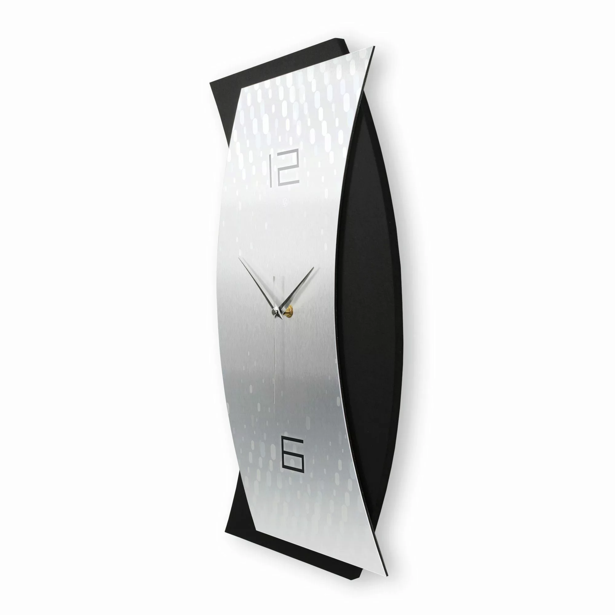 Kreative Feder Wanduhr 3D Designer-WANDUHR Silver günstig online kaufen