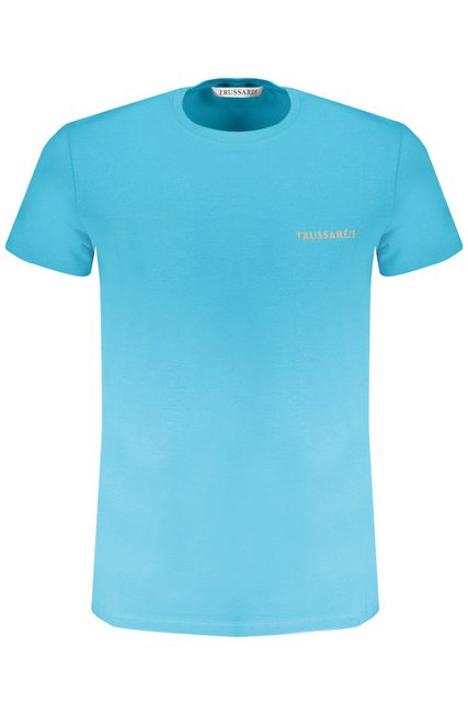 Trussardi T-Shirt Herren T-Shirt Himmelblau mit Druck und Logo - günstig online kaufen