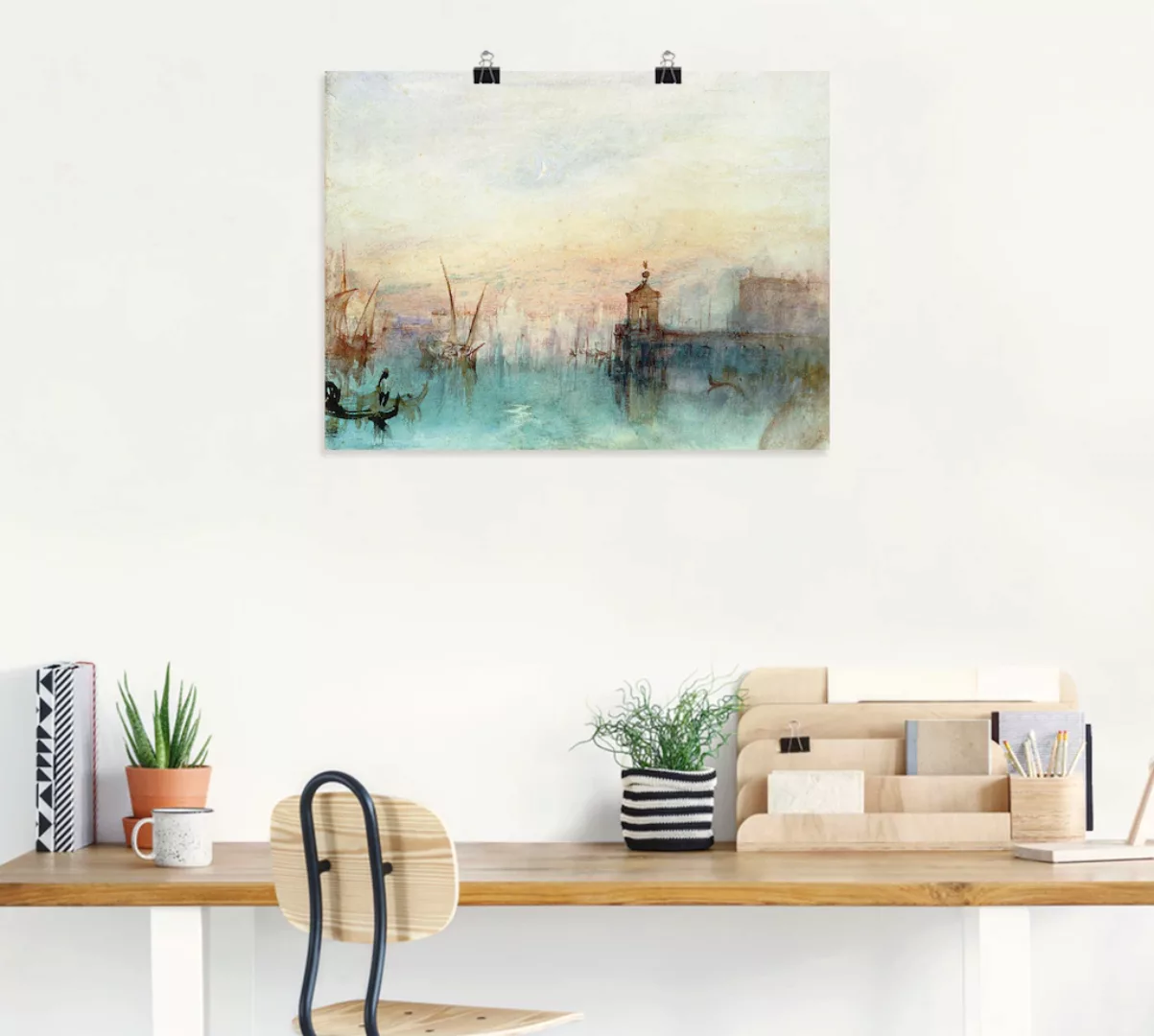 Artland Wandbild "Venedig mit erster Mondsichel.", Gewässer, (1 St.) günstig online kaufen