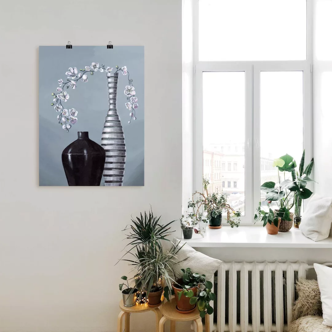Artland Wandbild "Metallische Vasen", Vasen & Töpfe, (1 St.), als Alubild, günstig online kaufen