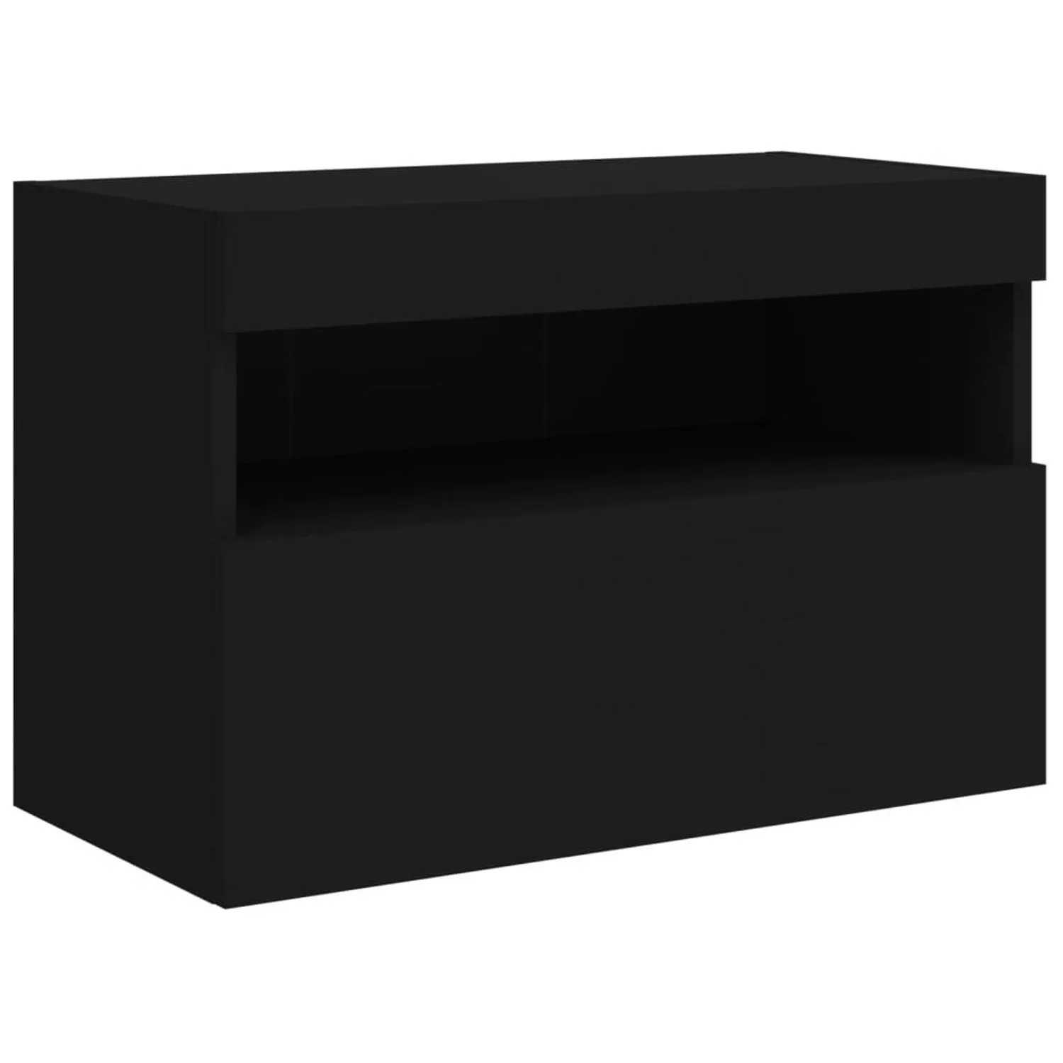 VidaXL TV-Wandschrank mit LED-Leuchten Schwarz 60x30x40 cm günstig online kaufen