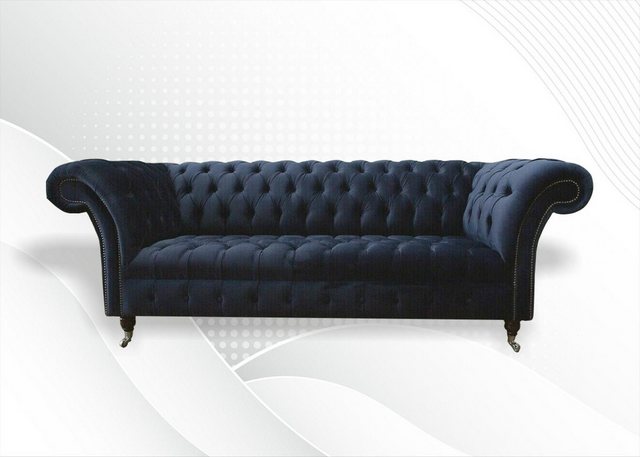 Xlmoebel Sofa Schwarzes Chesterfield-Sofa mit Samtbezug und Polsterung aus günstig online kaufen