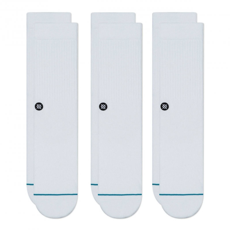 Stance 3-er Set Socken "ICON" Weiß günstig online kaufen