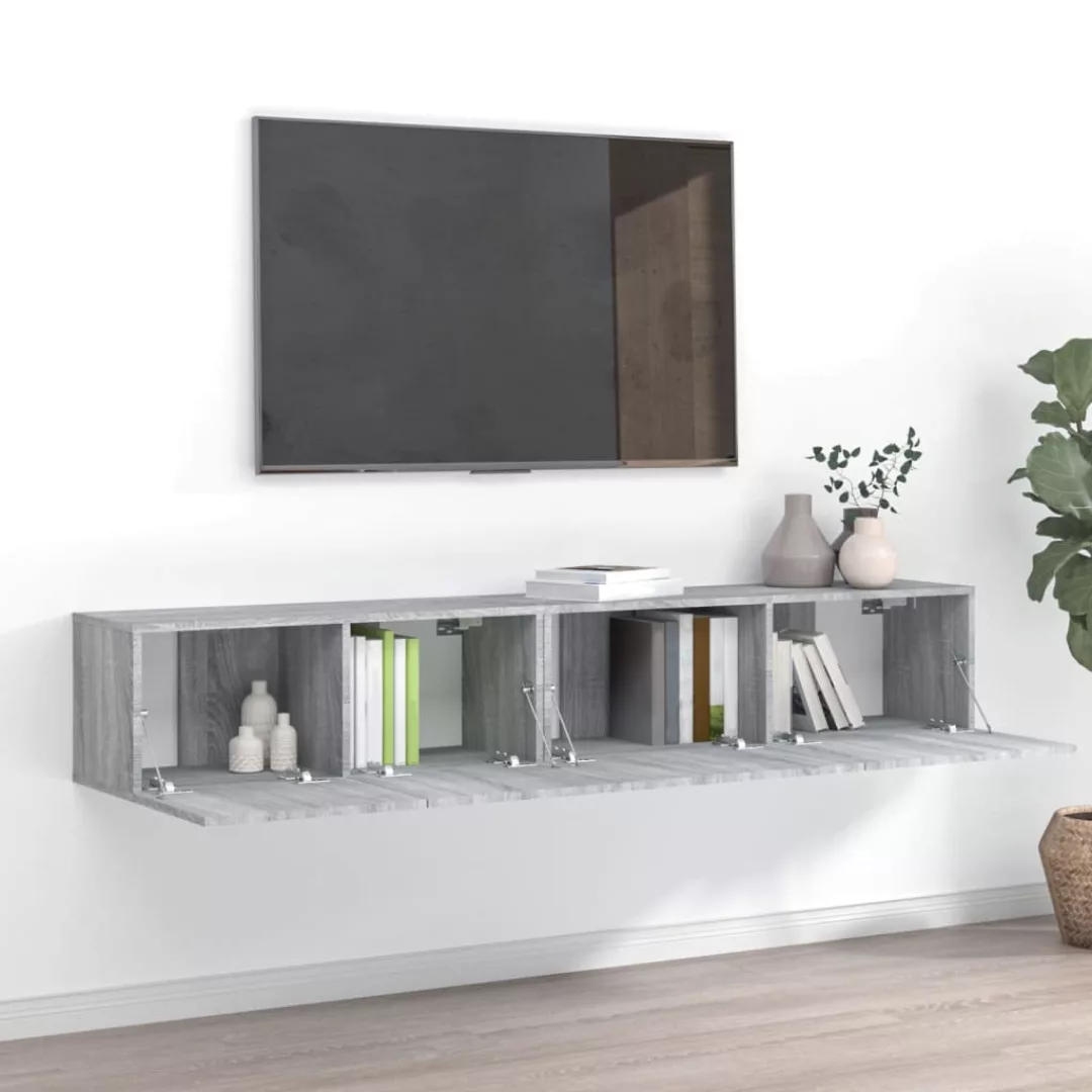 Vidaxl 2-tlg. Tv-schrank-set Grau Sonoma Holzwerkstoff günstig online kaufen