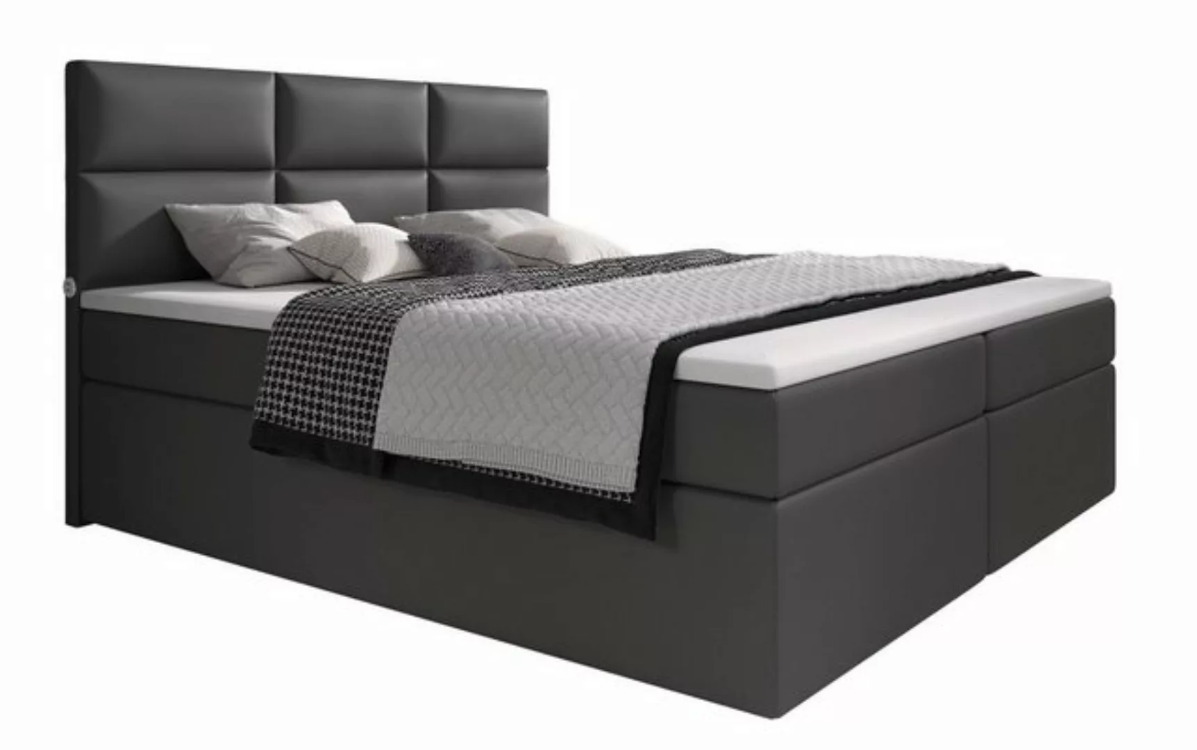 Baidani Boxspringbett Carre mit USB Anschluss und Topper, Hotelbett inkl. T günstig online kaufen