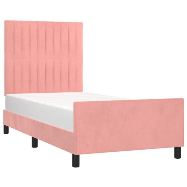 vidaXL Bett Bettgestell mit Kopfteil Rosa 80x200 cm Samt günstig online kaufen