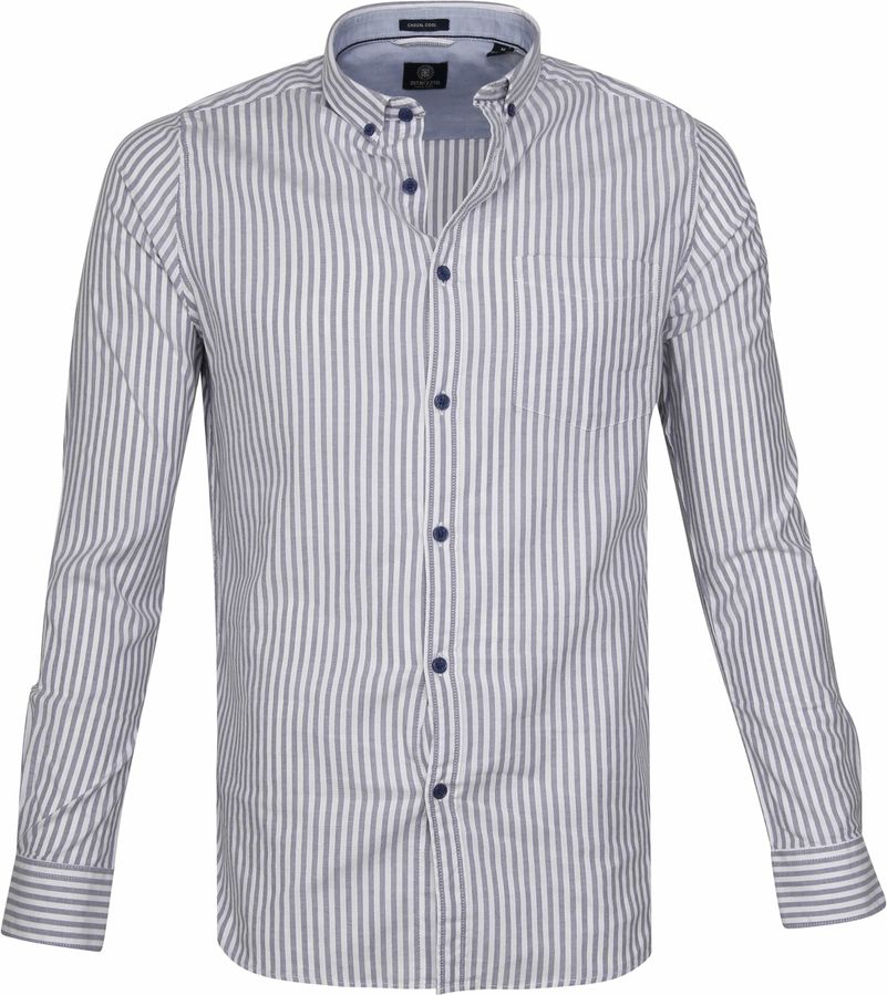 Dstrezzed Hemd Twin Stripe Blau - Größe S günstig online kaufen