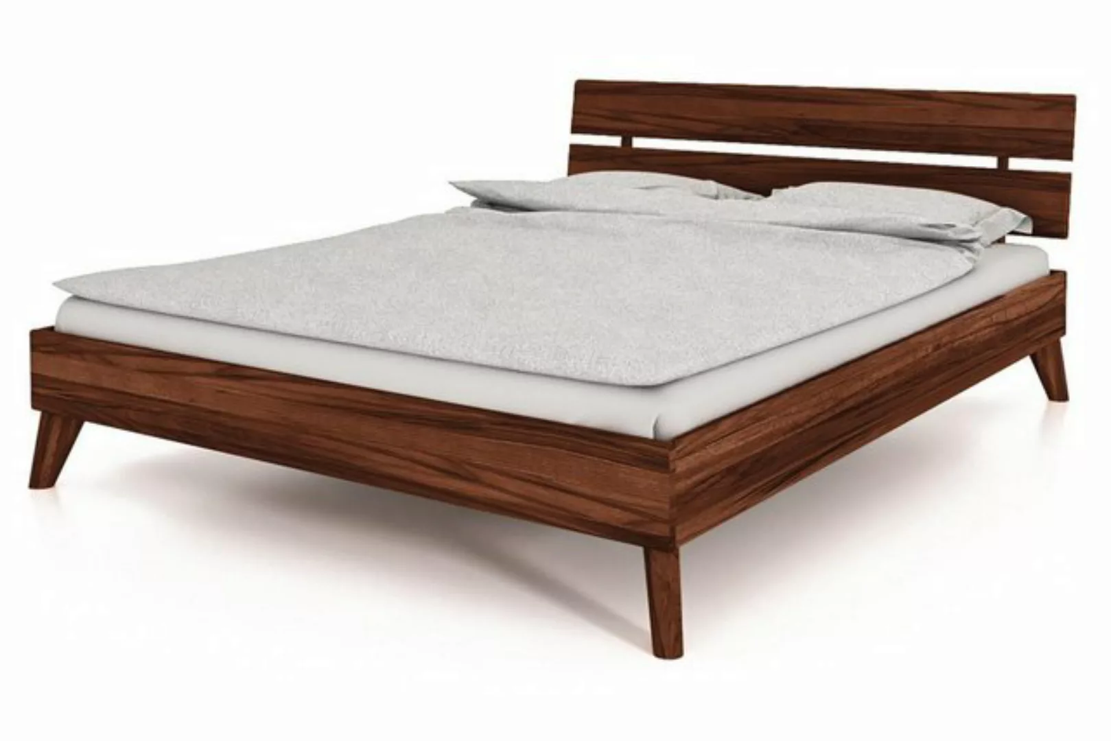 Natur24 Einzelbett Bett Gerg 2 Kernbuche massiv 90x200cm mit Holzkopfteil u günstig online kaufen